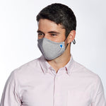 Blue, navy or grey antimicrobial face masks