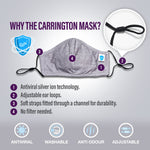Blue, navy or grey antimicrobial face masks
